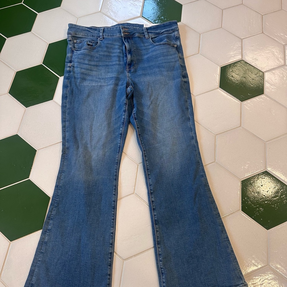 American Eagle Outfitters Classic Blue Wide Leg Jeans